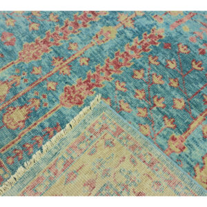 Pink Rust Navy Blue Handmade Rugs